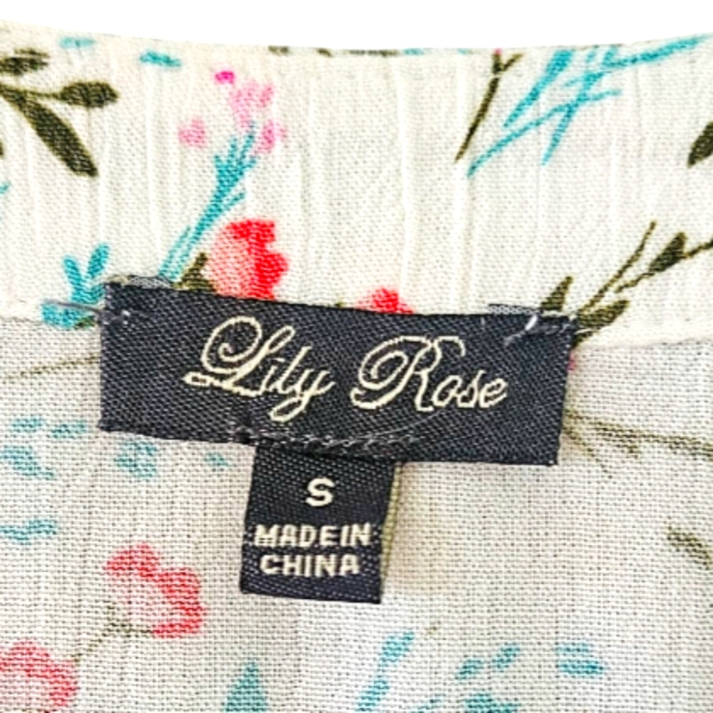 Lily Rose Ruffled Button Front Romper - Picture 8 of 9